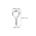 thumbnail image 2 of 500uds Pequeño Tornillo Ojo Pasadores Ganchos Mini Ojales Tornillos Roscados, 6.8x13x1.4mm Autorroscante Tornillo para Joyería Fabricación DIY Artesanía, Plateado Tono, 2 of 5