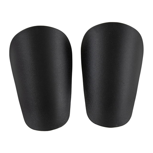 2x espinilleras de fútbol, Mini protección para las piernas, juegos de fútbol, cojín de caña al aire libre, equipo protector, espinillera para niños y Negro
