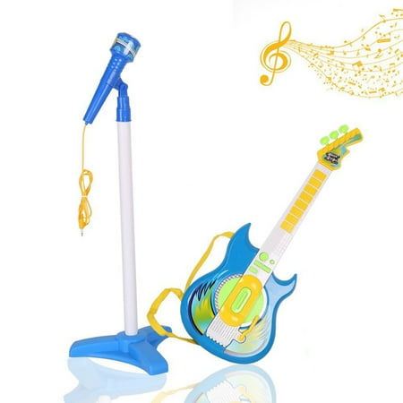 KARMAS PRODUCT Kids Music Guitar Players Karaoke Toy with Micphone for (Best Cd Player For Toddlers)