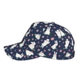 thumbnail image 5 of Daiia Rabbit And Flower print Baseball Cap Men Women Golf Dad Hat Adjustable Original Classic Low Profile Hat Unconstructed Plain Cap, 5 of 9