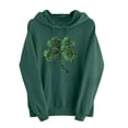 thumbnail image 4 of Chandails à Capuchon pour Femmes de la Saint-Patrick 2026 à Manches Longues avec Graphique de Trèfle et Poches, 4 of 5