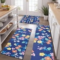 thumbnail image 2 of Pioneer Flower Floral Print Pattern Kitchen Rugs Sets Of 3,Kitchen Runner Rugs Non Skid Washable,Decorative Kitchen Floor Mats for Kitchen,Sink,Laundry,17"x30"+ 17"x47" + 17"x59", 2 of 6