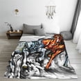 thumbnail image 5 of Pofeuu Four Running Horses Print Ultra-Soft Micro Fleece Blanket,for Bed Or Sofa,All Season Throw Blankets Flannel Blanket-50"x40", 5 of 7