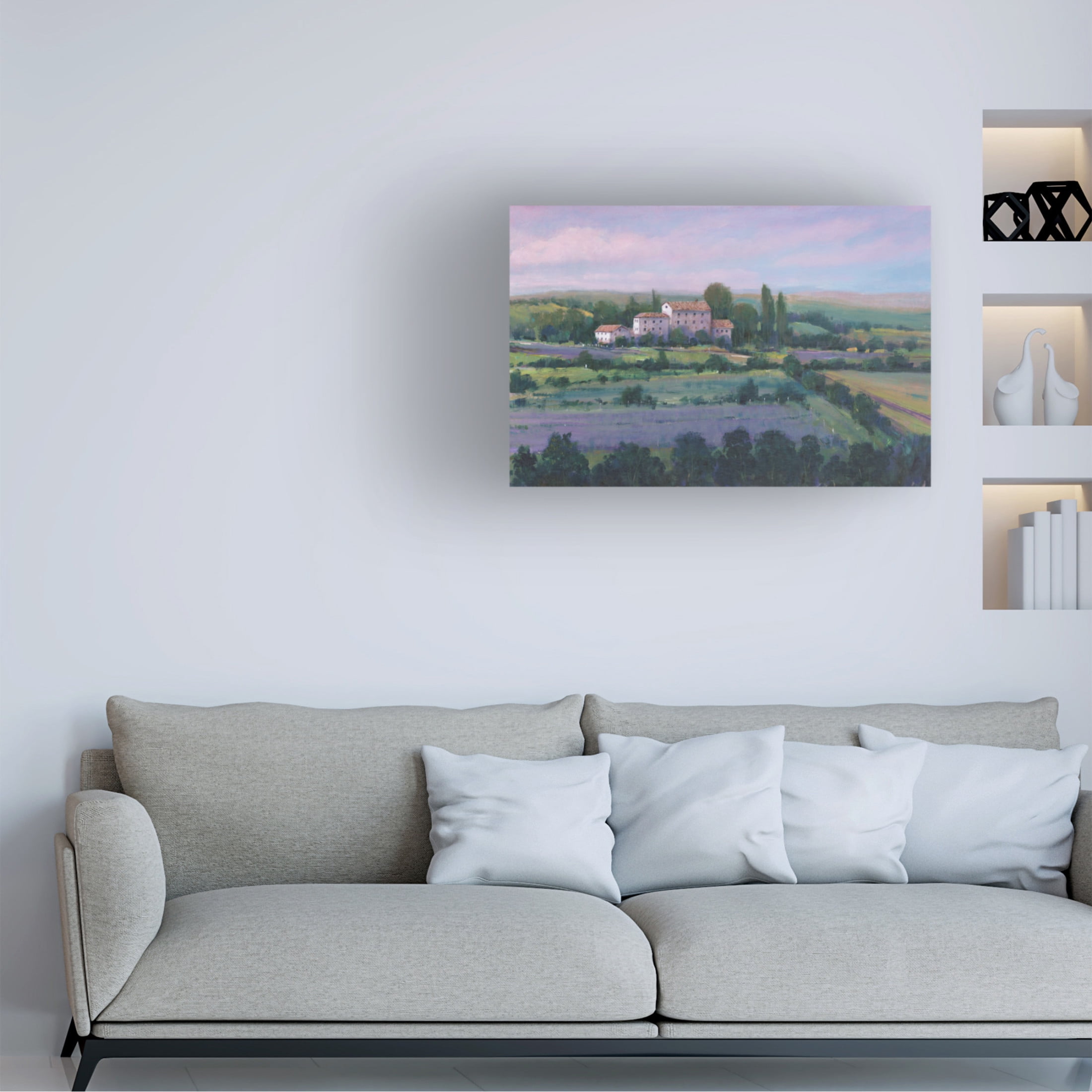 Trademark Fine Art Tim OToole  Soft Lavender Fields II Canvas Wall Art