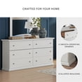 thumbnail image 5 of Ashley Furniture Bostwick Shoals 6 Drawer Wood Double Dresser in White, 5 of 8