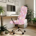 thumbnail image 3 of Renewold Office Chair Cover Stretch Rotating Chair Cover Protective Cover for Office Chair Stain Resistant Non-slip Slipcover for Home Office Easter Decor, Easter Bunny Egg Chick Pink, L, 3 of 7