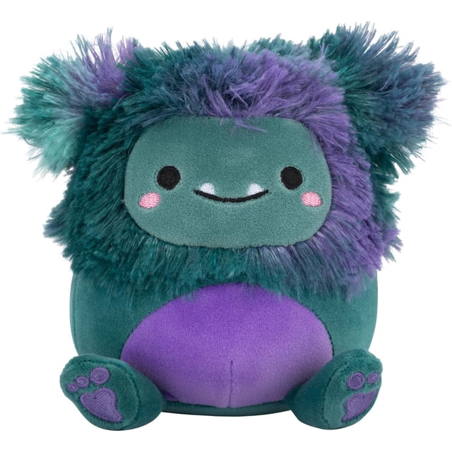 Peluche Squishmallows Bigfoot, 20 cm, JT, color verde azulado oscuro