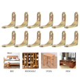 thumbnail image 3 of NIYANGLE 12Pcs Precision Production L Bracket Corner Brace For Cabinet Triangle Bracket Heavy Load Support, 3 of 8