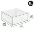 thumbnail image 6 of mDesign Plastic Stackable Bathroom Storage Organizer with Pull Out Drawer, Clear, 6 of 6