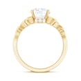 thumbnail image 3 of Rosec Jewels Lab Grown Diamond Solitaire Engagement Ring 2 Ct - 8 mm Round Diamond Knot Ring - Ef-VS Quality, 10K Yellow Gold, US 3.00, 3 of 9