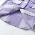 thumbnail image 6 of SERTG Kids Plaid Academic Shirt Long Sleeve Fashion School Style Spring Fall Casual Top for Boys and Girls 1-6 Years(Purple,4 Years), 6 of 9