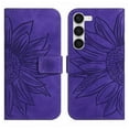 thumbnail image 2 of Cowithday Flip Wallet Cover Case for Samsung Galaxy S23 5G Phone, S23 TPU Case, Premium PU Leather Embossed Sunflower Shockproof Kickstand Slim Magnetic Case for Samsung S23 5G 6.1 inch, Darkpurple, 2 of 11