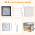 thumbnail image 6 of EDX 16L Silver Air Fryer Oven, 4-in-1 Functions, 120V, 100-230℃, 0-60min Timer, Household Kitchen & Countertop Use, 6 of 9