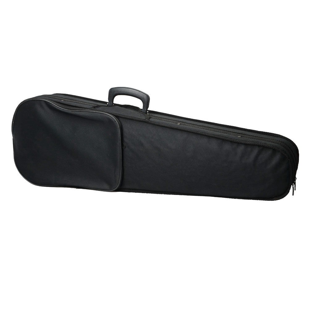 Hassch Durable Cloth Fluff Triangle Shape Case with Beige Lining for 4/4 Violin Black