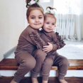 thumbnail image 4 of Toddler Baby Girl Clothes Sweatshirt Top Pants Infant Outfits Set Tracksuit, 4 of 5