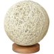 thumbnail image 1 of Lámpara de noche con pantalla de bola de ratán de madera maciza con acento de cáñamo moderno para dormitorio, inspirada en Sepak Takraw y carga por USB, 1 of 7