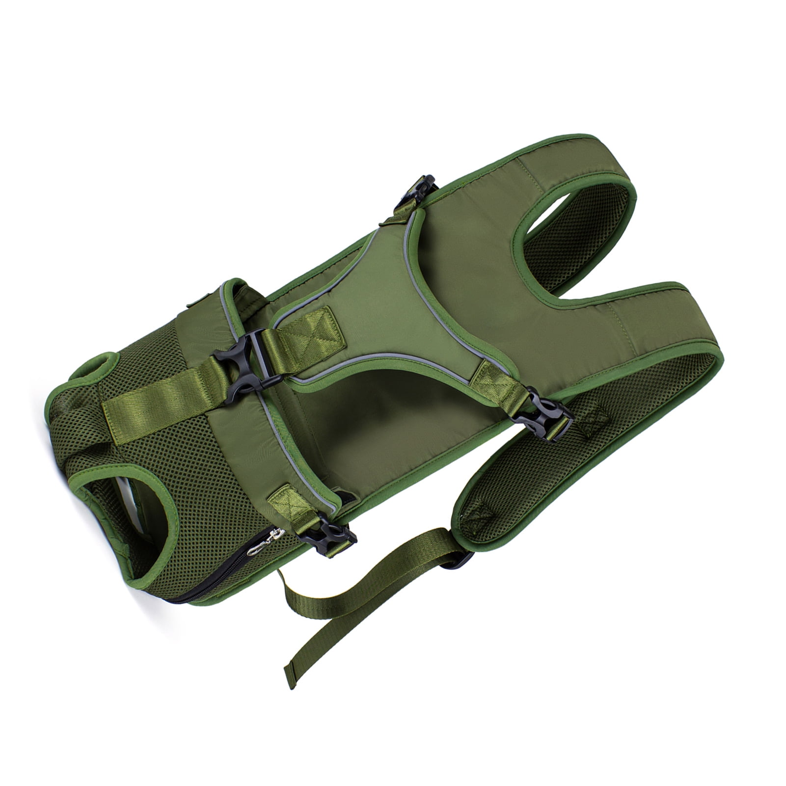 TAILUP Pet Carrier Backpack for Dogs Water-Resistant Adjustable Comfortable Convenient Travel Bag Front Chest Carrier Army Green Medium (14.17 in / 36 cm)