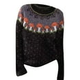thumbnail image 4 of Bovemsi Sweaters for Women Cozy Women's Vintage Art Print Knit Crew Neck Pullover Sweater Fall Sweaters, 4 of 9