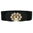 thumbnail image 7 of Elastic Belts for Women Silver Buckle Belts for Women Trendy Silver Buckle Stretch Belts for Women Fashion Thick Belts for Women Silver Buckle Thick Red Belts for Women,Rose Gold, 7 of 7