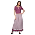 thumbnail image 1 of Moomaya Ensemble Palazzo Ample et Crop Top Robe Ethnique Imprimée Santon pour Femmes, 1 of 1