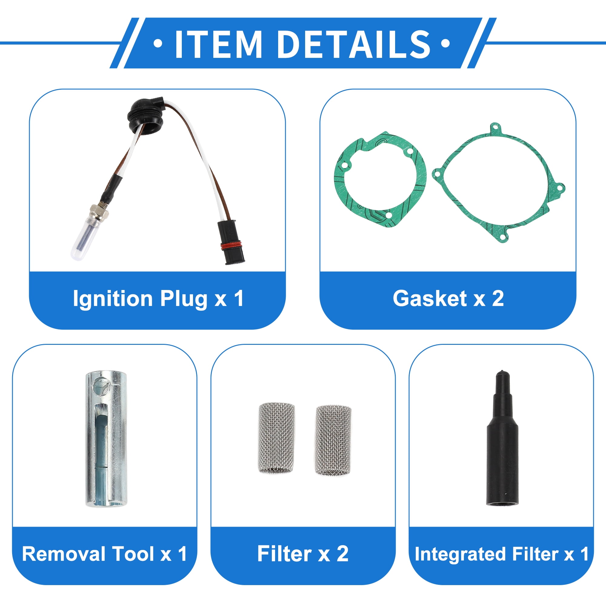 Unique Bargains Air Diesel Parking Heater Part Kit for D2 D4 D4S Bunk Parking Heater