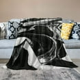 thumbnail image 2 of Qinduosi Black and White Abstract Marble Texture Throw Blanket Soft Bed Bedding Warm Flannel Blankets Gifts for Kids Boys Teens Men, Sofa Living Room Bedroom Home Decor, 2 of 6
