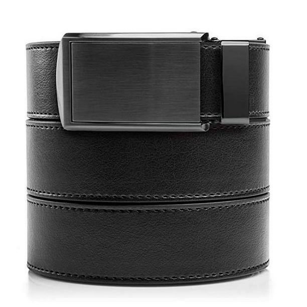 Slidebelts Belts Men's Stylish Custom Fit Plaque Leather Belt 48