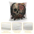 thumbnail image 4 of FUMJ Vintage Floral Skull Pillow Covers , Skeleton Pillow Cases, Skull Decor for Home, Goth Gifts for Women Girls, Kinda Emotional Kinda Emotionless, 4 of 5