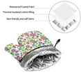 thumbnail image 6 of Balery Vector Mexican Otomi Style Bright Pattern Oven Mitts and Pot Holders 4 pcs Set, Kitchen Oven Glove High Heat Resistant 500℉ Oven Mitts with Non-Slip Silicone Surface, 6 of 6
