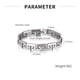 thumbnail image 3 of Pulsera de acero inoxidable para hombre con diseño de eslabones geométricos, 3 of 3
