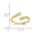 thumbnail image 3 of 10K Yellow Gold Ring Band Toe Cubic Zirconia CZ Round, Size 5, 3 of 5