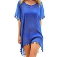 thumbnail image 4 of HAJWOH Women Chiffon Tassel Swimsuit Cover Up Beach Tassel Coverups for Swimwear, 4 of 4