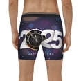 thumbnail image 4 of Salouo 2025 Happy New Year 4 Pattern Men's Boxer Briefs, Soft & Breathable Underwear Elastic Waistband Briefs for Men,1-Pack, 4 of 7
