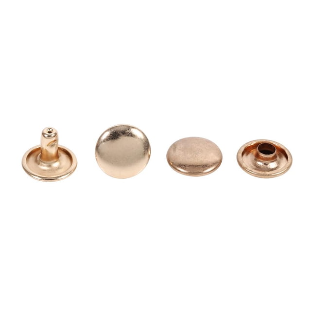 Herwey Spikes Rivets, 3 Colors 100Sets 8 x 10mm Double Cap Rivet Metal Leather Craft Repairs Studs Spike Decoration
