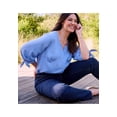thumbnail image 3 of Catherines Women's Plus Size Georgette Buttonfront Tie Sleeve Cafe Blouse, 3 of 6