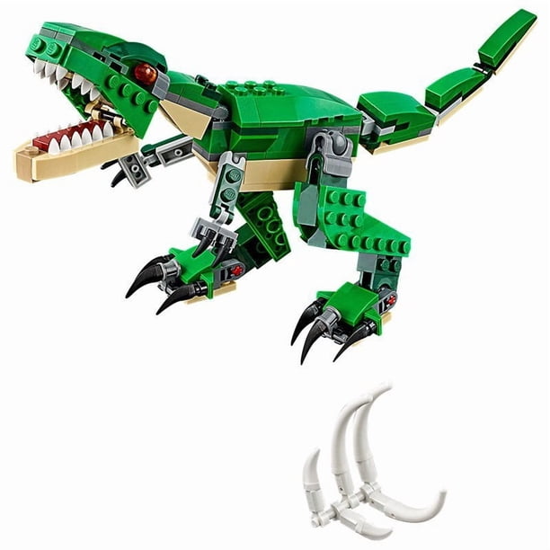 Juguete Creator Mighty Dinosaurs, modelo 3 en 1, figuras de dinosaurios T. rex, triceratops y pterodáctilo, regalos para niños y niñas de 7 a 12 años. El mejor regalo para el Día del Niño.