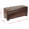 thumbnail image 4 of SAFAVIEH Large Manhattan Storage Bench Cordovan, 4 of 7