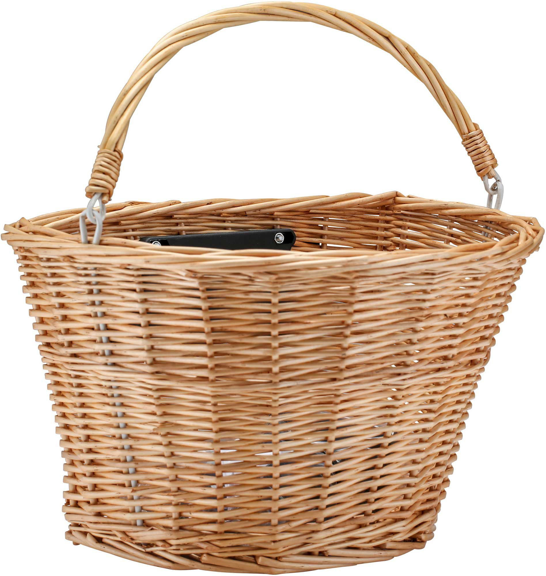 wicker bike basket with bracket