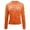 Orange, variant on Women's St Patricks Day Sweater, Women's Fall Winter Slim-Fit Jacquard Crew Neck Sweater - Knit Warm, Figure Pullover Top,Size:S