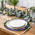 thumbnail image 2 of Spring Flowers Round 13 Inch Placemats Set of 2, Boho Botanical Budding Garden Florals HeatResistant Non Slip Place Mats for Dining Table, Wipeable Braided Kitchen Table Mats for Housewarming, 2 of 9