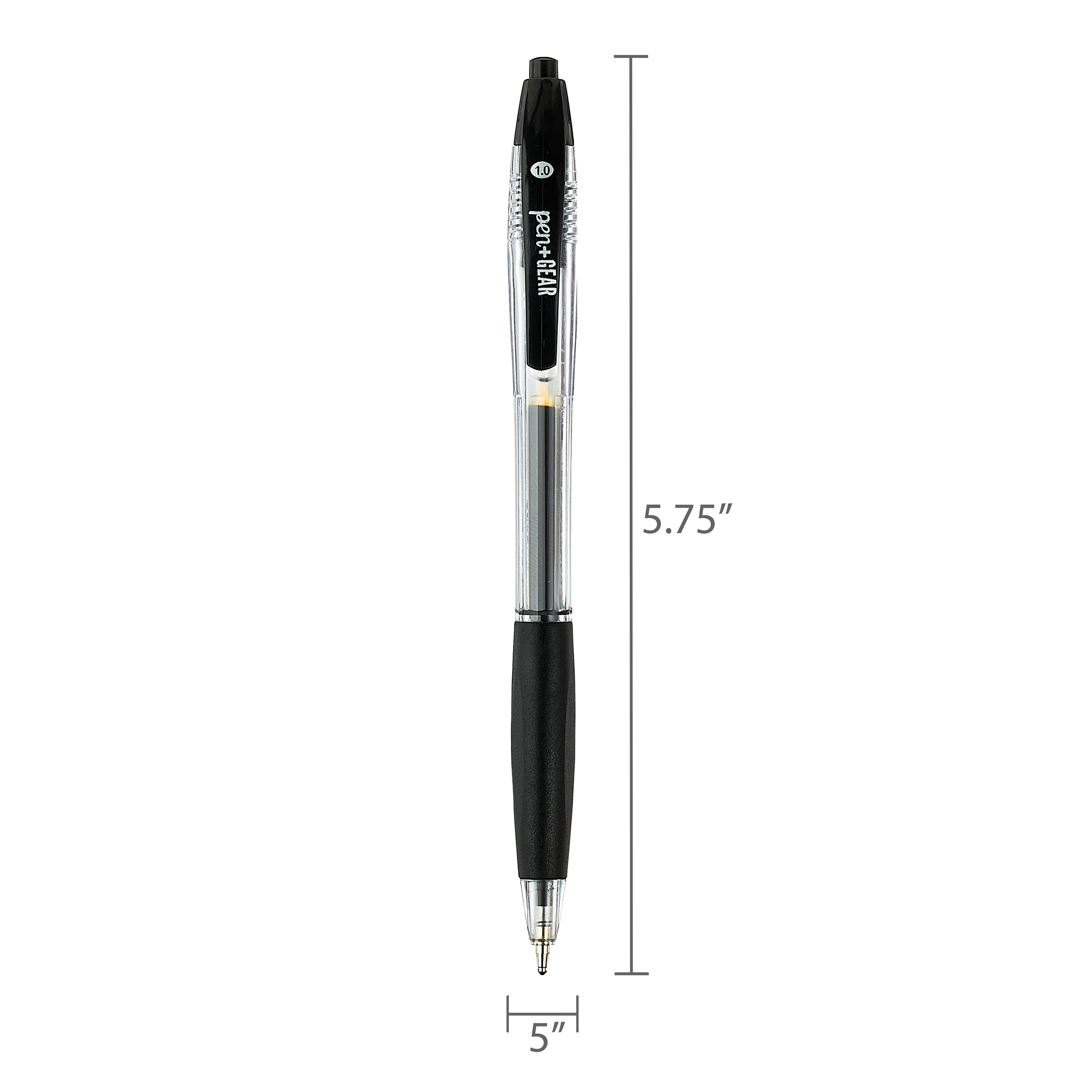 Bolígrafos retráctiles Pen+Gear, punta mediana, 1.0 mm, tinta negra, 8 piezas 6