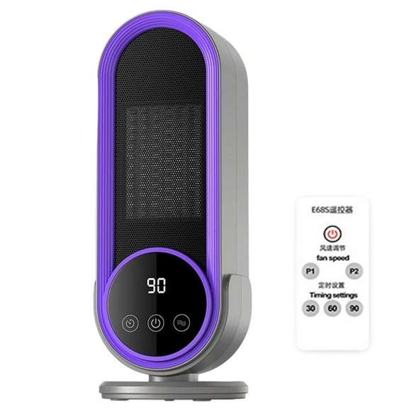 WMQPNNS Nouvelle Tendance 2025 Chauffage d'Appoint à Télécommande avec Minuterie 1200W Chauffage Portable en Céramique Chauffage Intérieur Écoénergétique avec Thermostat Télécommande Minuterie; Fonctionnement Silencieux du Bureau; Anti-Surchauffe