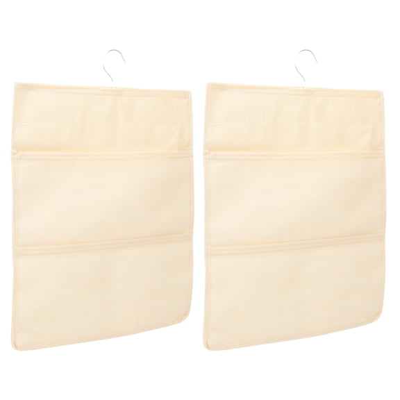 2 Pcs Storage Bag Pocket Organizer Pouch Convenient Bra Hanger Hanging Visible Closet