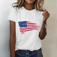 thumbnail image 2 of HEILAU American Flag Graphic T Shirts for Women Independence Day Shirt T Shirts Top Crewneck Short Sleeve National Print Patriotic Tops, 2 of 4