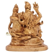 StatueStudio Lord Shiva Parivar Statue Shiv with Parvati Kartik Ganesha Statue Handmade Religious Figurine for Pooja Room, Home Temple and Office Table (5 X 2.5 X 5.5 Inch)