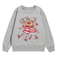 thumbnail image 4 of Fiaer Christmas Sweatshirts Women Reindeer Funny Graphic Pullover Plus Size Long Sleeve No Hooded Hoodies Crew Neck Loose Fit Trendy Tops Grey 160, 4 of 5