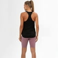 thumbnail image 3 of Pack de 2 camisetas sin mangas para deportes de yoga, camiseta para correr con espalda cruzada para mujer, camisetas de fitness, 3 of 4