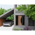 thumbnail image 2 of Front Exterior Prehung Steel Door / Ronex 1077 Teak / 2 Side Exterior Windows Sidelites/ Entry Metal Modern Painted W16+36+16" x H80" Left hand Inswing, 2 of 5