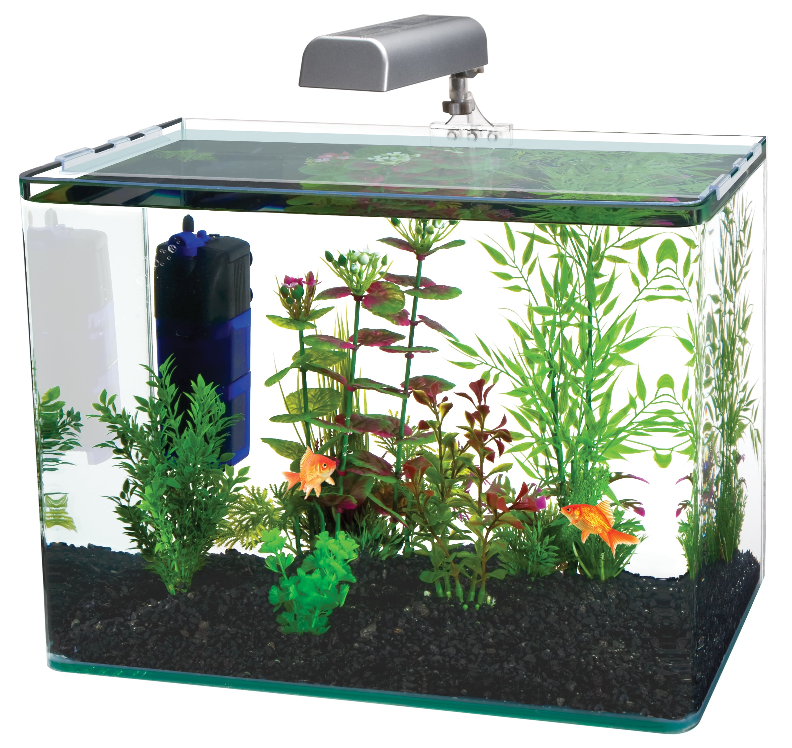 29-Gallon Fish Aquarium Starter Pack with LED Fish Tank Aqua Complete Kit Filter 