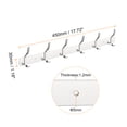 thumbnail image 2 of Unique Bargains 2Pack Silver Wall Mounted with 6 Hooks Coat Hook Rack Wall Hanger, 2 of 7